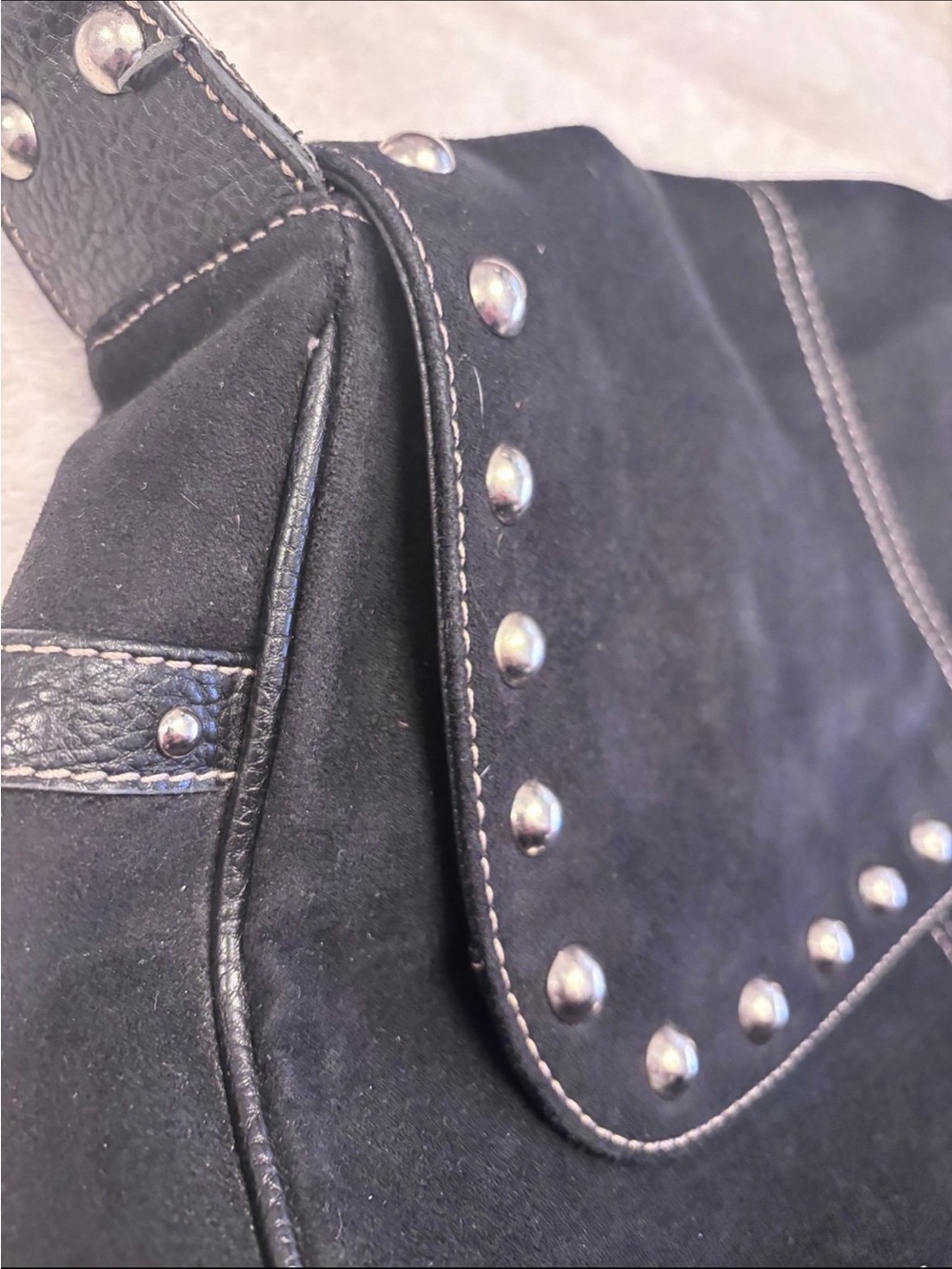 Kathy Van Zeeland Studded Suede Purse - Picture 10 of 12